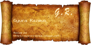 Gyura Razmus névjegykártya